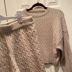 Amazon Gray Cable Knit Sweater
